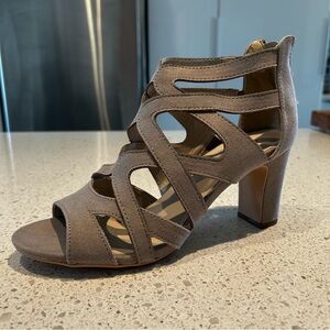 Grey suede sandals Size 9
